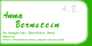 anna bernstein business card